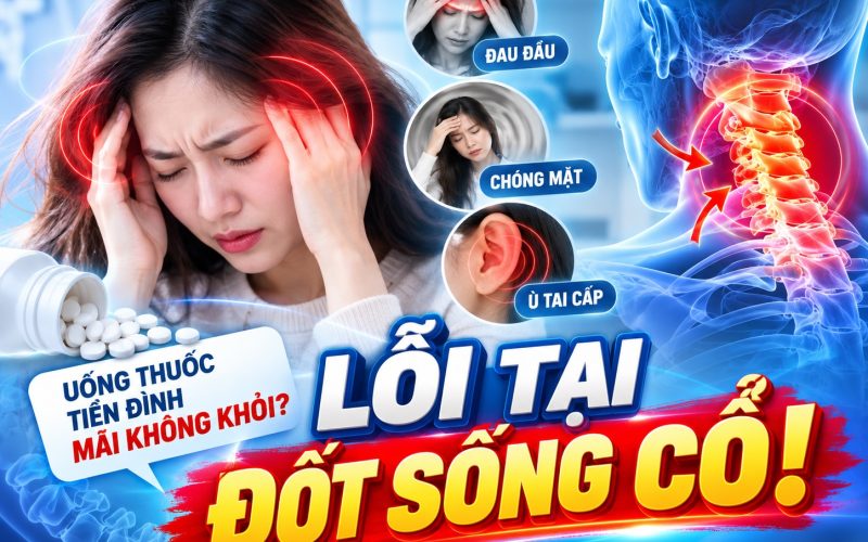 ĐAU ĐẦU, CHÓNG MẶT, Ù TAI: NGUYÊN NHÂN CÓ THỂ TỪ HỘI CHỨNG ĐỘNG MẠCH ĐỐT SỐNG CỔ