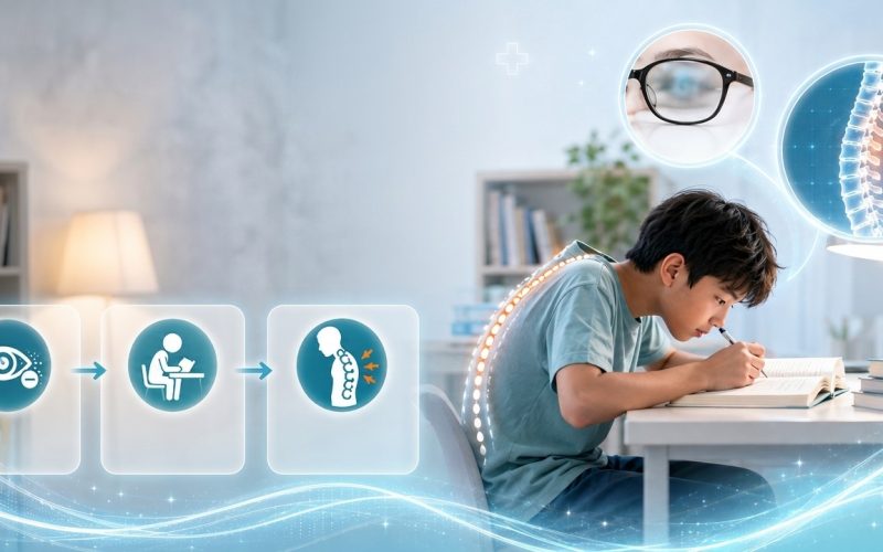MỐI LIÊN HỆ BẤT NGỜ GIỮA CẬN THỊ VÀ TẬT GÙ LƯNG, CONG VẸO CỘT SỐNG Ở TRẺ