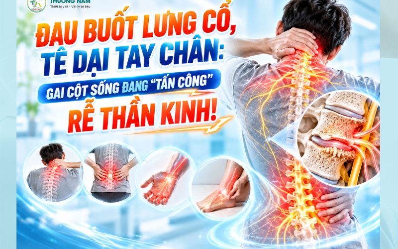 Đau Buốt Lưng Cổ, Tê Dại Tay Chân: Gai Cột Sống Đang “Tấn Công” Rễ Thần Kinh!